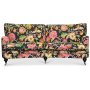 Savoy 3-pers. buet sofa i blomstret stof - Havanna Sort