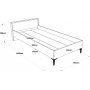 Aristo sengestel 90x190 cm - Brun/antracit