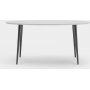 Oslo spisebord 160 x 80 cm - Hvid/sort