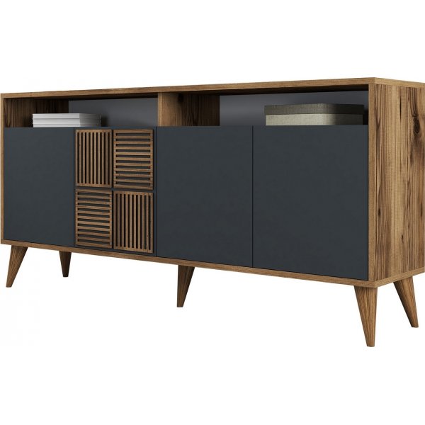 Milan sknk 160 cm - Valnd/antracit