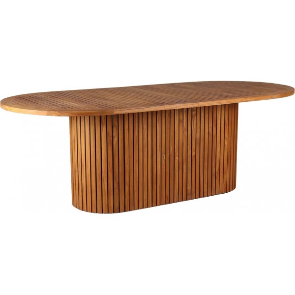Salt ovalt teak spisebord 220x100 cm - Teak bord