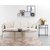 Tiffany Falcon sofabord - Messing / hvidt marmorglas