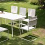 Holmsund fdevaregruppe; bord 180x80 cm med 8 stole (2 lnestole + 6 stole)