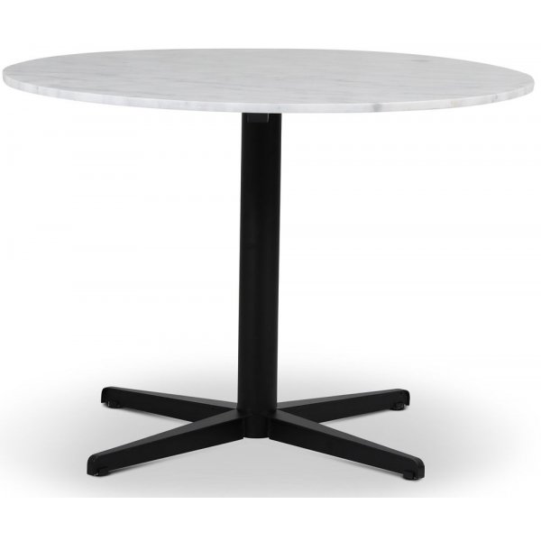 SOHO spisebord O105 cm - Matsort tvrfod / lyst marmor