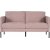 Kingsley 2,5-personers sofa - Lyst rosa fljl + Mbelplejest til tekstiler