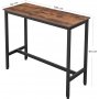 Gunnar barbord 100 x 40 cm - Brun/sort