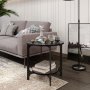 Flot sidebord 50 x 49 cm - Sort marmor