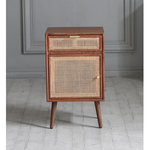 Natbord valnød/rattan - Stockholm Natbord valnød/rattan - Stockholm