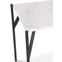 Accent sofabord 50 - Hvid marmor / Sort