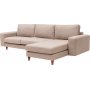 Berlin divan sofa med metal ben hjre - Creme