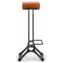 Calil barstol vintage - brunt lder
