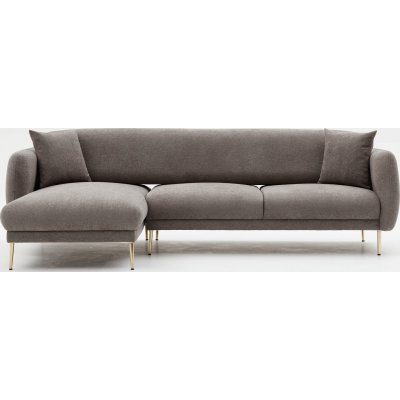 Simena divan sofa venstre - Gr/guld