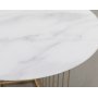 Tiffany Falcon sofabord - Messing / hvidt marmorglas