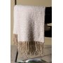 Lyng plaid 130x170 cm - Beige/hvid