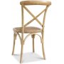 Gaston stol i bjet tr med rattan-sde - Natur