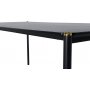 Spisebord Pelle 190x90 cm - Sortbejdset eg / Messing
