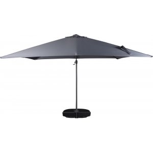 Leeds justerbar parasol 300 cm - Sort/Mrkegr