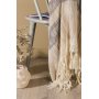Bondi plaid 130x170 cm - Beige/mrkegrn/hvid
