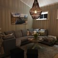 Kundebillede Lysekrone Signum kuglelampe XL 110 cm (sorte trækugler)