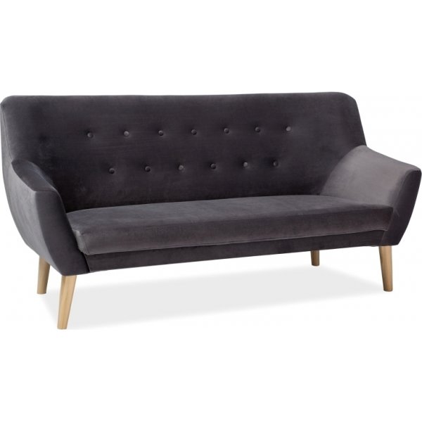 Aliana 3-personers sofa - Sort fljl