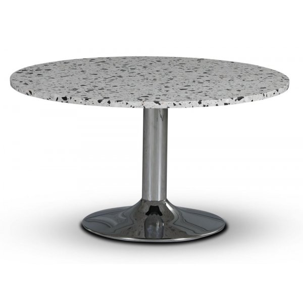 Empire spisebord - Terrazzo Cosmos / Forkromet trompetfod