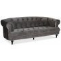 Chesterfield Oxford 3-pers. Sofa - Gr fljl