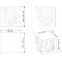 Tonga sidebord 44,5 x 44,5 cm - Hvid/sort