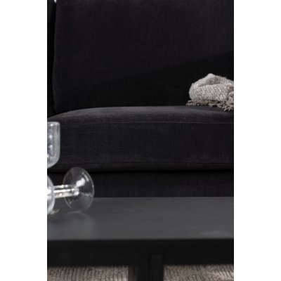 Antibes 2-personers sofa - Sort/Mrkegr