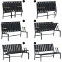 Lotus 2-personers udendrs sofa - Sort/fume