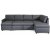 Dream sovesofa med opbevaring (U-sofa) højre - Mørkegrå (stof)