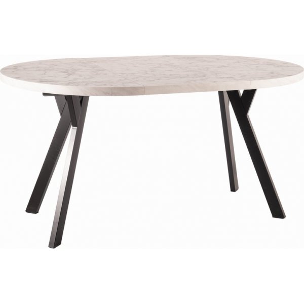 Kan forlnges rundt om spisebordet 100x168 x 100 cm - Hvid marmorlaminat