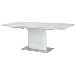 Esmeralda 160-210 cm spisebord - Hvid