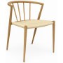 Bella havestol i trlook med beige rebsde