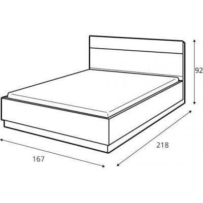 Dentro seng med opbevaring 160 x 200 cm - Hvid/eg