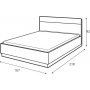 Dentro seng med opbevaring 160 x 200 cm - Hvid/eg