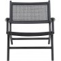 Linnea lnestol - Sort/rattan