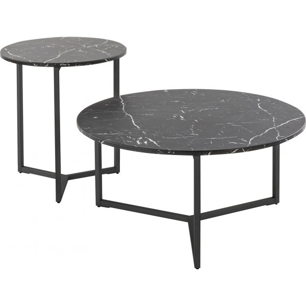 Ravello sofabord 80 cm - Sort