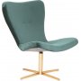 Tulpan design lnestol i grnt fljl med fod af messing + Pletfjerner til mbler