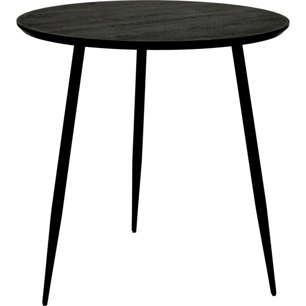 Smokey rundt spisebord 80 cm - Sort + Mbelfdder