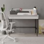 Leila skrivebord 108x60 cm - Hvid/antracit