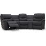 Rom Biosoffa - 3-sders recliner (el) i grt microfiberstof