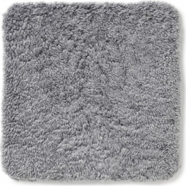 Krllet sdehynde med polstring Lysegr - 40 x 40 cm