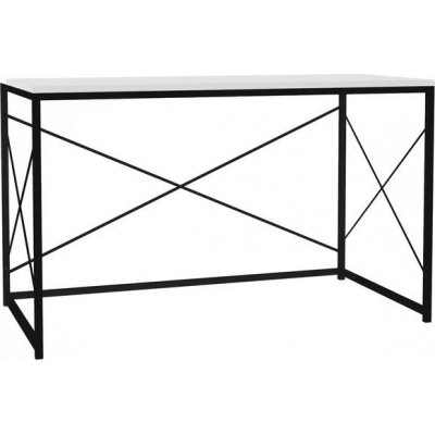 Arbejdsbord 121x60 cm - Hvid/sort