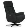 Marbck luksus recliner lnestol (2 el-motorer) indbygget fodskammel - Mrkegrt stof