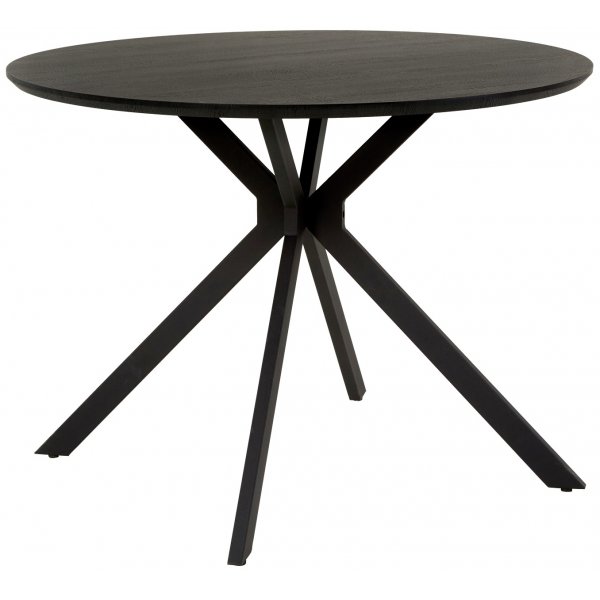 Larache spisebord 110 cm - Sortbejdset eg