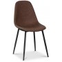 Atlantic spisegruppe, 110 cm rundt bord + 4 stk Atlantic Empire stole brun PU