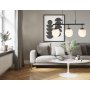 Rille loftslampe - Sort/opal hvid