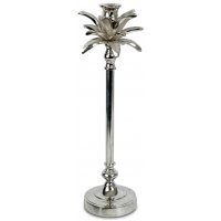 Lysestage palme H40cm - Silver