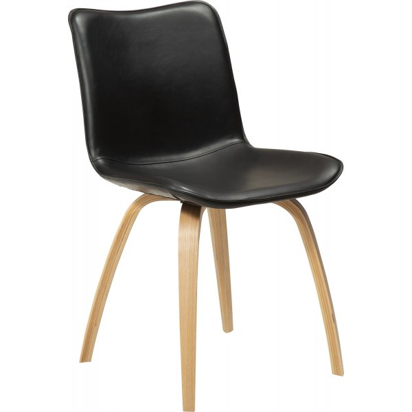 Glee spisestuestol - Sort PU/eg