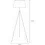 Stativ gulvlampe - Hvid/rd